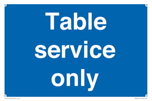 Table service only